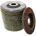 Toolzone Trade Quality 115mm - 4 1/2"" inch 80 Grit Sanding Flap Disc (10 pack) AB011