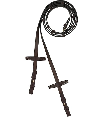 Harnais De Conduite Et Rênes Pour Cheval – Cuir Marron 12 Pieds, Neuf