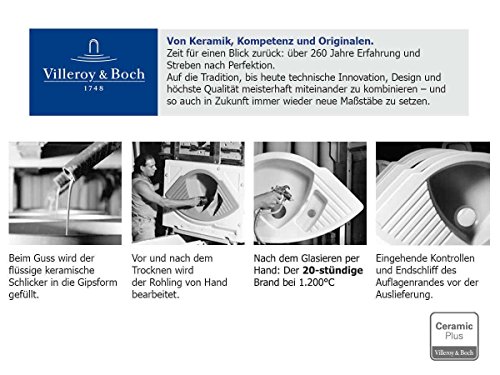 VILLEROY & BOCH 6320.61.R1 Spülstein,59,5 x 63 x 22 cm, 1 Stück, alpinweiß - 8