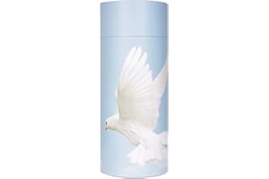 URNSWITHLOVE Urna de Cenizas dispersas, ecológica, Biodegradable, Tubo de dispersión (Paloma voladora), Paloma voladora, Large