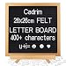 Produktbild Cadrim Memotafel, Buchstaben Tafel, Letter Board Buchstaben Tafel veränderlich DIY Message Wand Dekoration Tafel 25.6 X 25.6cm mit 400 weißen Buchstaben & Zahlen Mit unterschiedlicher Größe