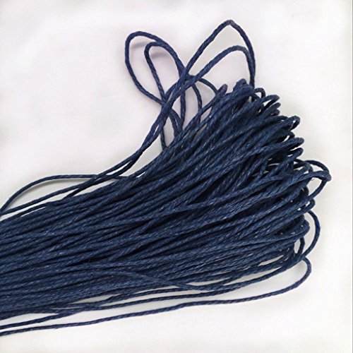 MagiDeal Gewachste Baumwollschnur Wachsband Baumwollkordel 80M 1,5MM für Schmuckherstellung – Königsblau, one size - 4