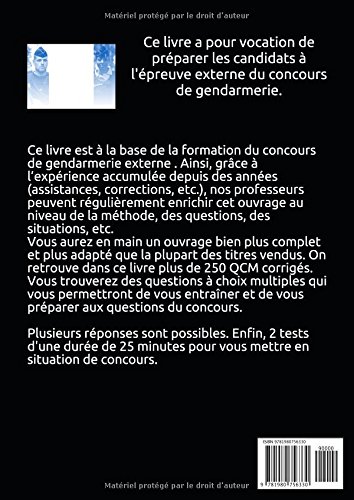 Concours externe Sous-officier de la gendarmerie 2018: QCM de culture générale, QCM portant sur des suites ou des ensembles logiques à résoudre, corrigé détaillé