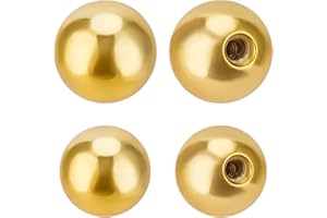 Beebeecraft 3~4 tapones de Bola Redondos de Plata de Ley con Respaldo de Rosca de 925mm para Pendientes, Accesorios para Perforaciones