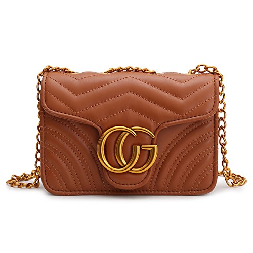 Preisvergleich Produktbild 2018 Neue Schultertasche Modeketten Tasche Diagonal Tasche 20x8x13cm (20x8x13cm, Braun)