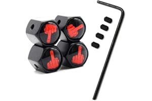 Dsycar Bouchons de Valve Anti-vol de 1Set, Chapeaux de poussière de Voiture, Couverture de Tige de Valve pour la Voiture, vélo, Moto