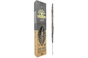 FRAGRANCES & SENS Frangrances & Sens HERBIO - Incenso Bastoncini Naturali al Muschio Bianco Ecologici Certificati, Artigianali Fatti a Mano, Lunga Durata(~75 Min), 20gr
