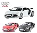 Price comparison product image Audi R8 Remote Control Car – Rechargeable Electric Radio Controlled Audi R8 GT RC Car – Working Lights – PL9370 1:14 Official Licensed Audi R8 Model – RTR, EP (Black/White/Red) (Random Colour)