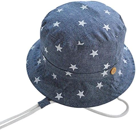 TANGDA Children's Boys & Girls Unisex Bucket Style Canvas Cotton Sun Beach Hat Age 1-8