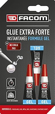 FACOM 84671 Colle cyano gel 3 x 1 g, Transparent, Set de 3 Pièces
