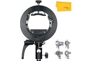 Godox S2 New S-type Flash Holder Bracket Bowens Mount for Godox V1 V860II AD200 AD400PRO TT350 TT685 Speedlite with Snoot (S2)