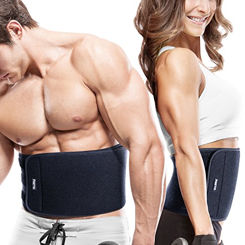 [Fitnessgürtel] FREETOO Bauchweggürtel Schwitzgürtel für Einfaches und effektives Abnehmen hochwertige Rückenbandage Waist Trimmer für Damen und Herren auf Sport Training Fitness Büro und Alltag anwenden