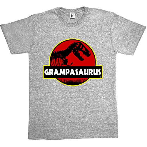 Camiseta «Grampasaurus», de la marca Fancy A Snuggle, con divertido diseño de dinosaurio para padres y abuelos Gris gris XXX-Large