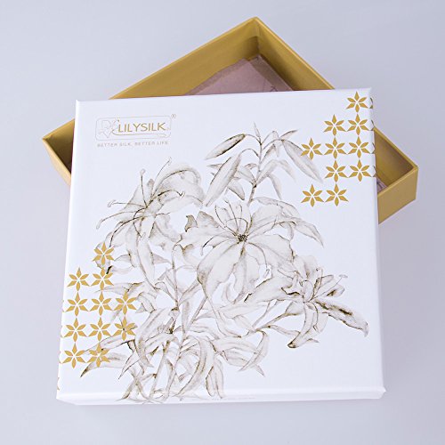 Lilysilk Seide Kissenbezug Kissenhülle Uni Unterseite von Baumwolle mit Reißverschluss 1 Stück Wende Kissen in Schachtelverpackung 40x80cm Silbergrau - 7