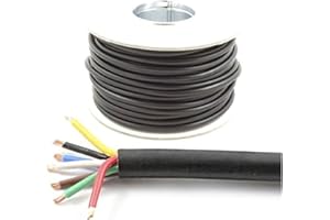 AUTOMARINE CABLES 7 Core Cable 12v 24v Thin Wall Wire *16.5 AMP Rated* Trailer/Caravan LED Lights (30M)