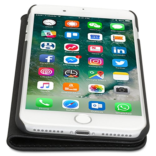 KANVASA Funda iPhone 8 Plus Funda iPhone 7 Plus Tipo Libro Piel Negra Case Cover Carcasa Plegable Cartera Pro en Piel Aut ntica Premium para Apple iPhone 8 Plus 7 Plus - con Cierre Magn tico reviews KANVASA Funda iPhone 8 Plus Funda iPhone 7 Plus Tipo Libro Piel Negra Case Cover Carcasa Plegable Cartera Pro en Piel Aut ntica Premium para Apple iPhone 8 Plus 7 Plus - con Cierre Magn tico