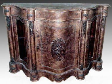 baroque sideboard antique style chest of drawers leaved gold MoGl0300