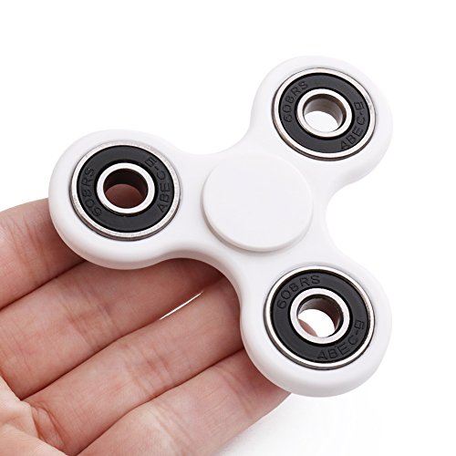 The Anti-Anxiety 360 Three Wings Spinner Helps Focusing Fidget Toys [3D Figit] Premium Quality EDC Focus Toy for Kids & Adults - Best Stress Reducer Relieves ADHD Anxiety and Boredom ABS Cube Bearing (WHITE)