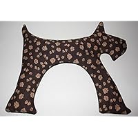 Kirschkernkissen | Körnerkissen | Nackenkissen | Schulterkissen | Wärmekissen | Kältekissen | Nacken | Schulter| Handarbeit | Hund dunkelbraun Pfötchenmuster Pfotenabdruck Pfote