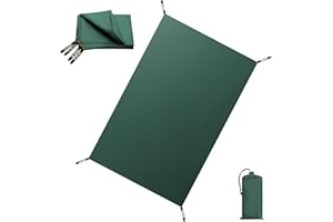 VOSOIR Telone Impermeabile, Telo Ombreggiante Occhiellato, 210D Tessuto Oxford Tenda da Campeggio Tarp, Ultra Leggero e Portatile, Antistrappo, per Campeggio, Picnic, Escursionismo (1.4x2.1M)
