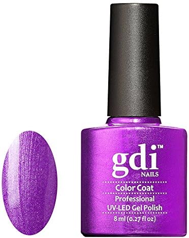 F30 Purple Gel Polish |GDI Nails - Purple Pleasure, A bold violet purple shade with shimmer effect - Professional Salon &amp; Home Use - 8ml - 14 Day High Gloss Wear – No Nicks Chips or Smudges – EU Approved – Designed in UK – Requires drying under UV or LED lamp – Money Back Guarantee