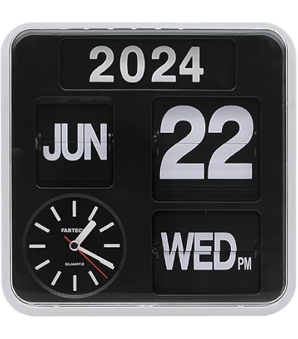 KARLSSON KA5364OR Mini Flip Wall Clock Orange Dial Black: Buy