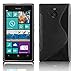 Produktbild Cadorabo Hülle für Nokia Lumia 925 Hülle in Handyhülle aus flexiblem TPU Silikon im S-Line Design Silikonhülle Schutzhülle Soft Back Cover Case Bumper Oxid Schwarz
