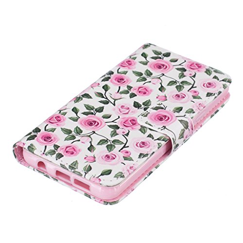 Samsung Galaxy A3 2016 Model/A310 Hülle [Bildschirmschutz aus gehärtetem Glas], Grandoin Retro Leder Foliant Stoßabfangende Hülle, exzellente Qualität buntes elegantes Muster Design Premium PU Verschluss genaue Passform Riemen-Leder Geldbörse schützende Schnapp-Hüllen-Abdeckung für Samsung Galaxy A3 2016 Model/A310 mit [Kreditkarten Einschub] Ständer Funktion - 4