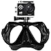 Produktbild YDI Tauchmaske Schnorchelmaske kompatibel mit Action Sports Kamera, GoPro Hero 5/4/3/2/1, Xiaoyi Session, SJCAM Session, Schwimmen Maske für Schnorcheln (Schwarz)