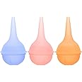 AKlamater 3 Pcs Baby Nasal Aspirator, Nasal Cleaner, Mucus Removal for Newborns and Toddlers (Pink, Blue, Orange)