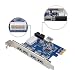 Produktbild qobobo® PCI-E to USB 3.0 SuperSpeed 4-Port Express Controller Card ,mit 1x USB 3.0 Internal Port, 1x USB 3.0 19-Pin-Anschluss (Erweitern zwei weitere USB 3.0-Ports) und 4-Pin Stecker-Netzanschluss