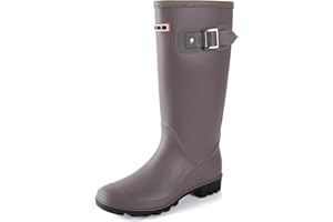 Foinledr Bottes de Pluie Femme Bottes Caoutchouc Femme Botte Bottes Pluie Femme Bottines de Pluie Botte Jardin Jardinage Rain Boots
