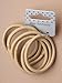 6 Hair Elastics Thick Endless No Metal Bobbles Snag Free School Bands Ponytail (Blonde)