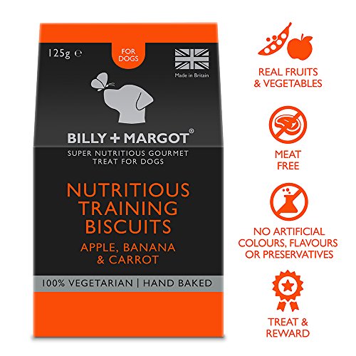 Billy + MargotApple, Banana and Carrot Training Biscuits for Adult Dogs, 125 g