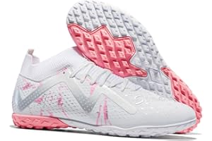 DASHANGYAN Unisex Fußballschuhe TF Indoor/Künstlicher Rasen - Mittlere Sohle mit Schnürung Fußballstiefel mit Leicht atmungsaktivem Mesh