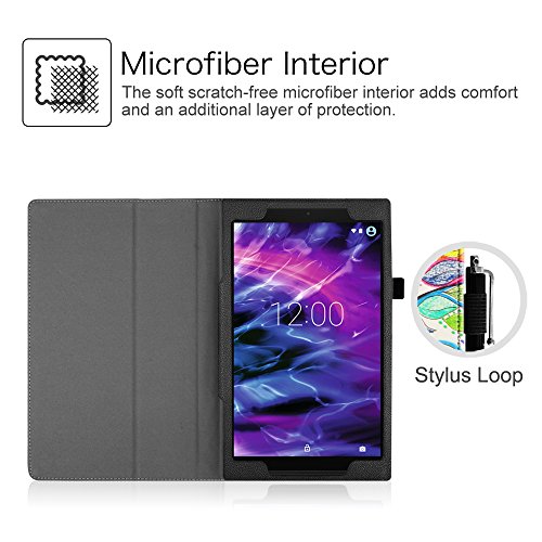 Fintie Medion Lifetab S10351 S10352 X10301 X10302 MD 99666 Hülle Case – Folio Kunstleder Schutzhülle Tasche Cover Etui mit Ständerfunktion und Stylus-Halterung für Medion Lifetab S10351 S10352 X10301 X10302 Tablet-PC (10.1 Zoll), Liebesbaum - 2