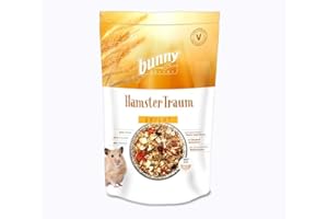 BUNNY NATURE bunnyNature HamsterTraum Expert - Mangime completo di alta qualità per criceti, consigliato dal veterinario, con ingredienti potenti, sesamo, semi di erba e vermi di farina, senza estrusione e pellet,