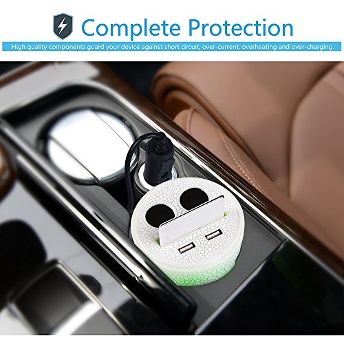 Car-Cup-ChargerGOGO-ROADLESS-USB-Car-Charger-12V-Car-Power-Adapter-Dual-USB-Ports-31A-with-Car-Cigarette-Lighter-Socket-for-Apple-iPhone-7-7-PlusiPad-Air-2Samsung