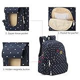 S-ZONE 16 Taschen Baby Windeltasche Wickelrucksäcke Organizer Wasserdicht Multifunktionale Oxford Stoff Reiserucksack mit Wickelauflage und Kinderwagen Riemen - 4