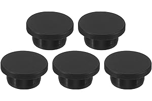 QUARKZMAN Silicona Goma Agujero Tapón 22mm Diámetro Suave Flexible, Tapones de Goma para 21mm Agujero Negro 5uds