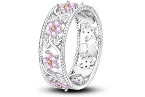 QIKAOLA 925 anillos de plata de ley para mujeres anillo de declaración anillo de Zirconia cúbde color anillos Vintage apilables para mujeres tamaño 6-9