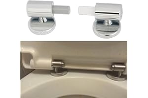 CARMOTTER Toilet Seat Hinges Soft Close Toilet Seat Hinge Kit Zinc Alloy Toilet Hinges - Soft Close Toilet Fixing Kit
