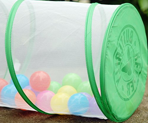 Pop Up Garden Bag wiederverwendbar Garten und Rasen und Leaf Bags faltbar tragbar Yard Waste Bag Insekten Carrier Netz lässt sich verstauen Live Schmetterling - 7