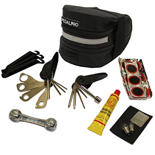 Preisvergleich Produktbild Pedalpro Fahrrad Satteltasche Werkzeugtasche, Schwarz