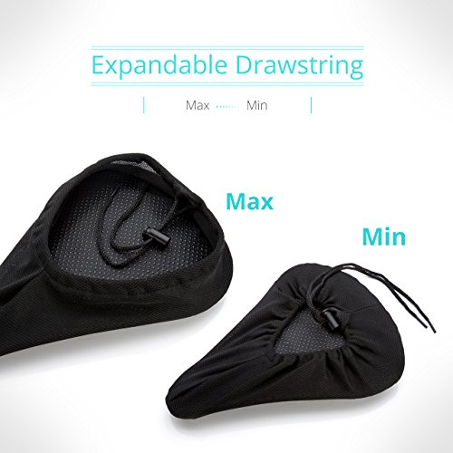 Gelüberzug für den Fahrradsitz – Sattelbezüge – OMorc Fahrradsattel Überzug – Der bequemste Fahrradsitz. The weite und große passend für Mountainbike-Sitze und Rennradsättel. Gepolsterter Polstersattelüberzug für Männer, Frauen und Kinder - 3