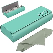 Juyibaao 2 stuks Brillenetui Hardcase van PU-leer met Juyibaao 2 stuks Brillenetui Hardcase van PU-leer met