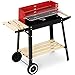 Produktbild Broil-Master Grill BBQ Holzkohle Grillwagen mit Feuerbox - schwarz / rot, 83 x 77,5 x 39,5 cm