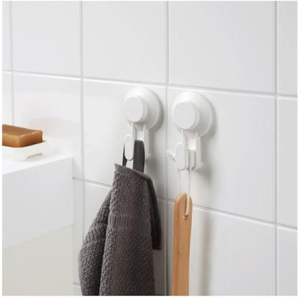 IKEA Tısken Duvar Askısı, 2 Adet, Beyaz, 10 cm Uzunluk