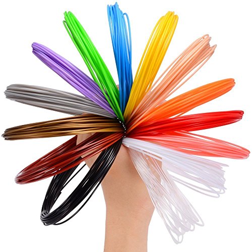 Victorstar @ 3D Stift Glühfaden Nachfüllung 1.75mm PLA 22 Helle Farben – 11 Allgemein + 1 Holz + 5 Fluoreszierend + 5 Glühen in den Dunklen Farben (10m pro Rolle 220m Gesamt) - 2