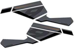 AZGRAPHISHOP Protections latérales du réservoir en résine 3D compatible avec Yamaha Tracer 9 GT+ 2023 L-160 (gris)